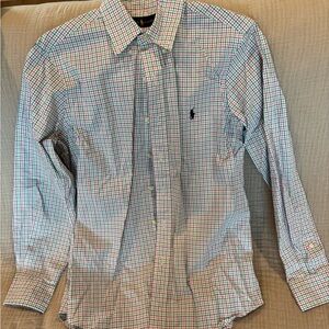 Ralph Lauren Men’s Multicolor Check Button-Down Shirt - White, Blue, Pink, Green